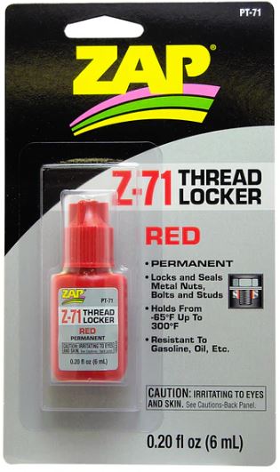 ZAP Z-71 Thread Locker Red (0.20 fl. oz./6 ml.)