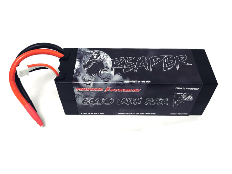 Thunder Power 4S 7.4V Reaper 80C 6400mAh LiPo (TP6400-4SRP80) - RC Gadgetz