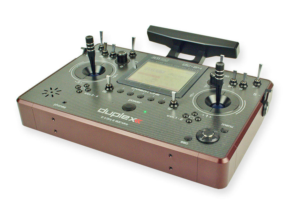 Jeti Duplex DC-24 Carbon Red Wine 2.4GHz/900MHz w/Telemetry Transmitte ...